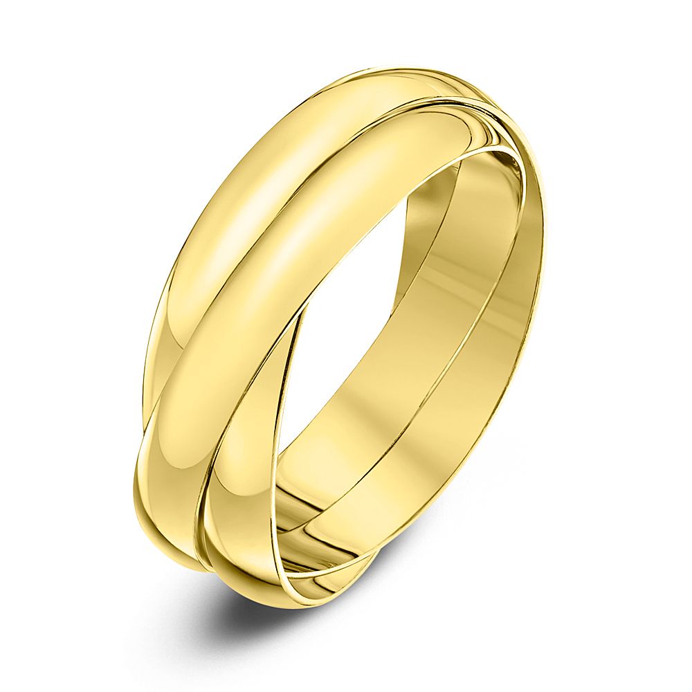 3mm 9ct Yellow Gold Russian Wedding Ring - Image 2