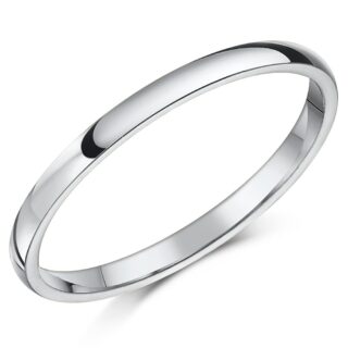 2mm Platinum Heavy Court Wedding Ring