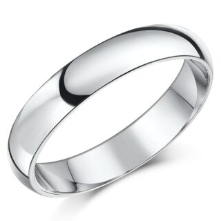 4mm Palladium 500 Light Court Wedding Ring