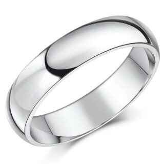 5mm Palladium 500 Light Court Wedding Ring