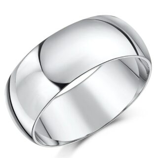 8mm Palladium 500 Heavy Court Wedding Ring