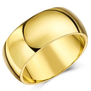 9mm 18ct Yellow Gold Heavy Court Wedding Ring