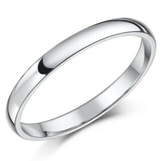 2.5mm Platinum Light Court Wedding Ring