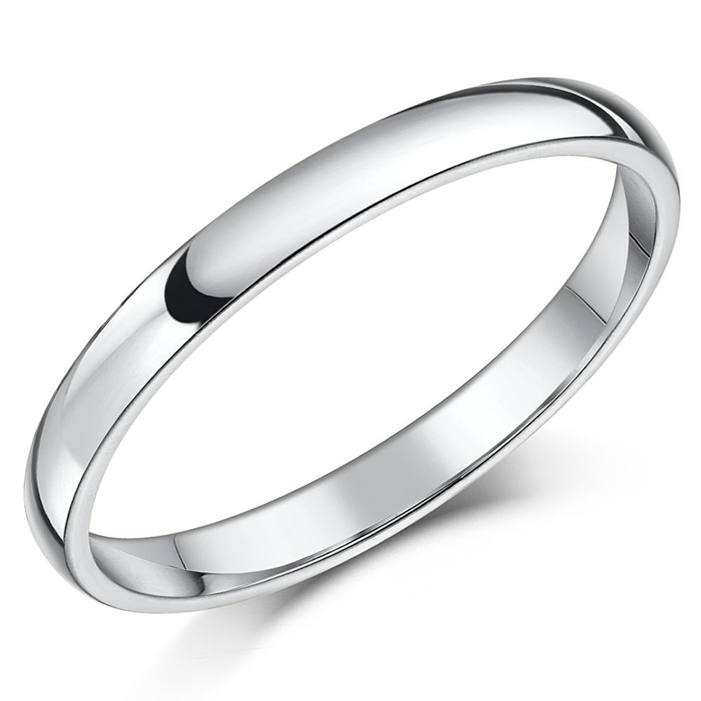 2.5mm Platinum Heavy Court Wedding Ring