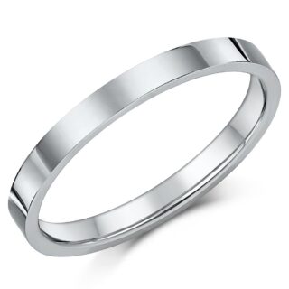 2.5mm Titanium Flat Court Wedding Ring