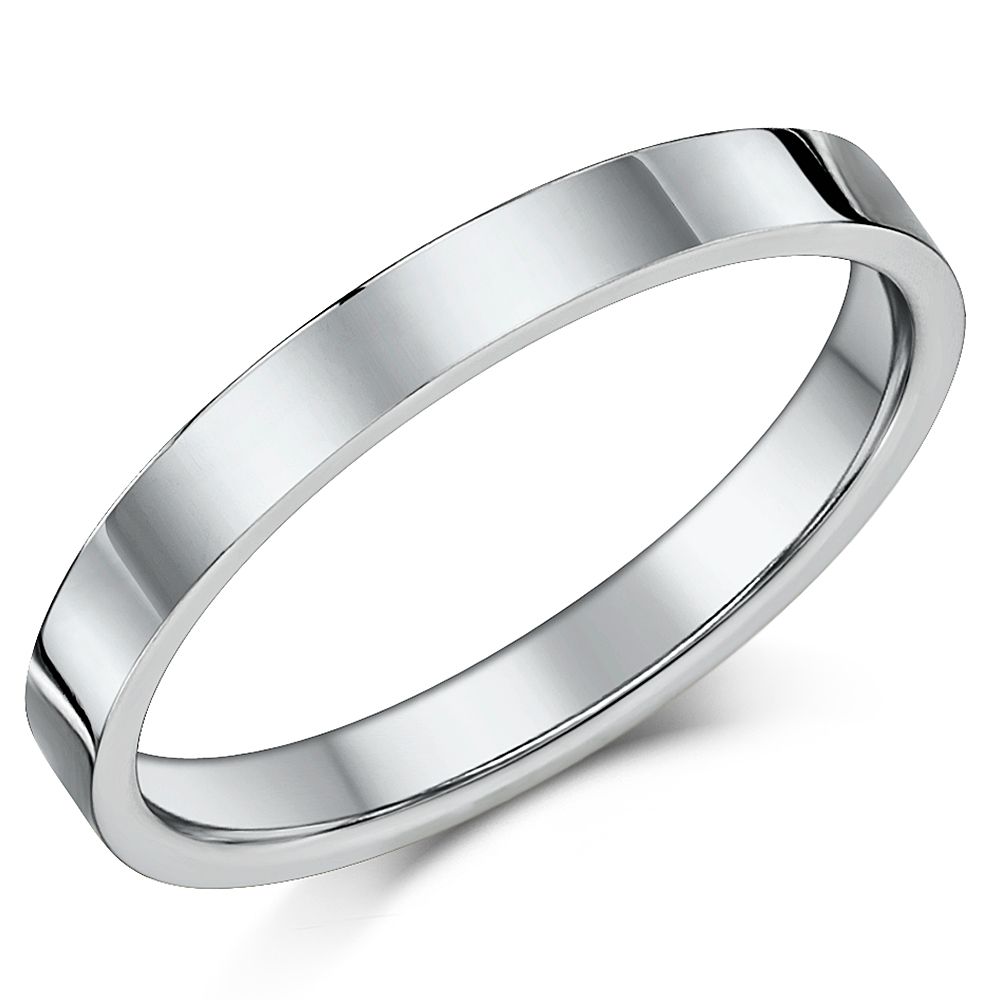 3mm Cobalt Flat Court Wedding Ring