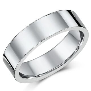 6mm Cobalt Flat Court Wedding Ring