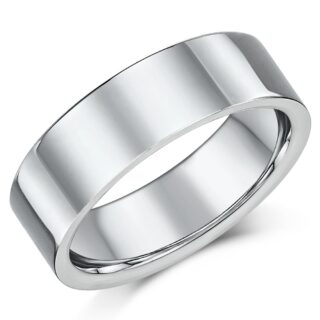 8mm Titanium Flat Court Wedding Ring