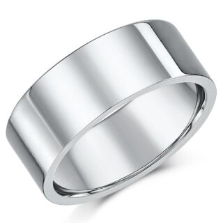 9mm Titanium Flat Court Wedding Ring