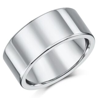 10mm Titanium Flat Court Wedding Ring