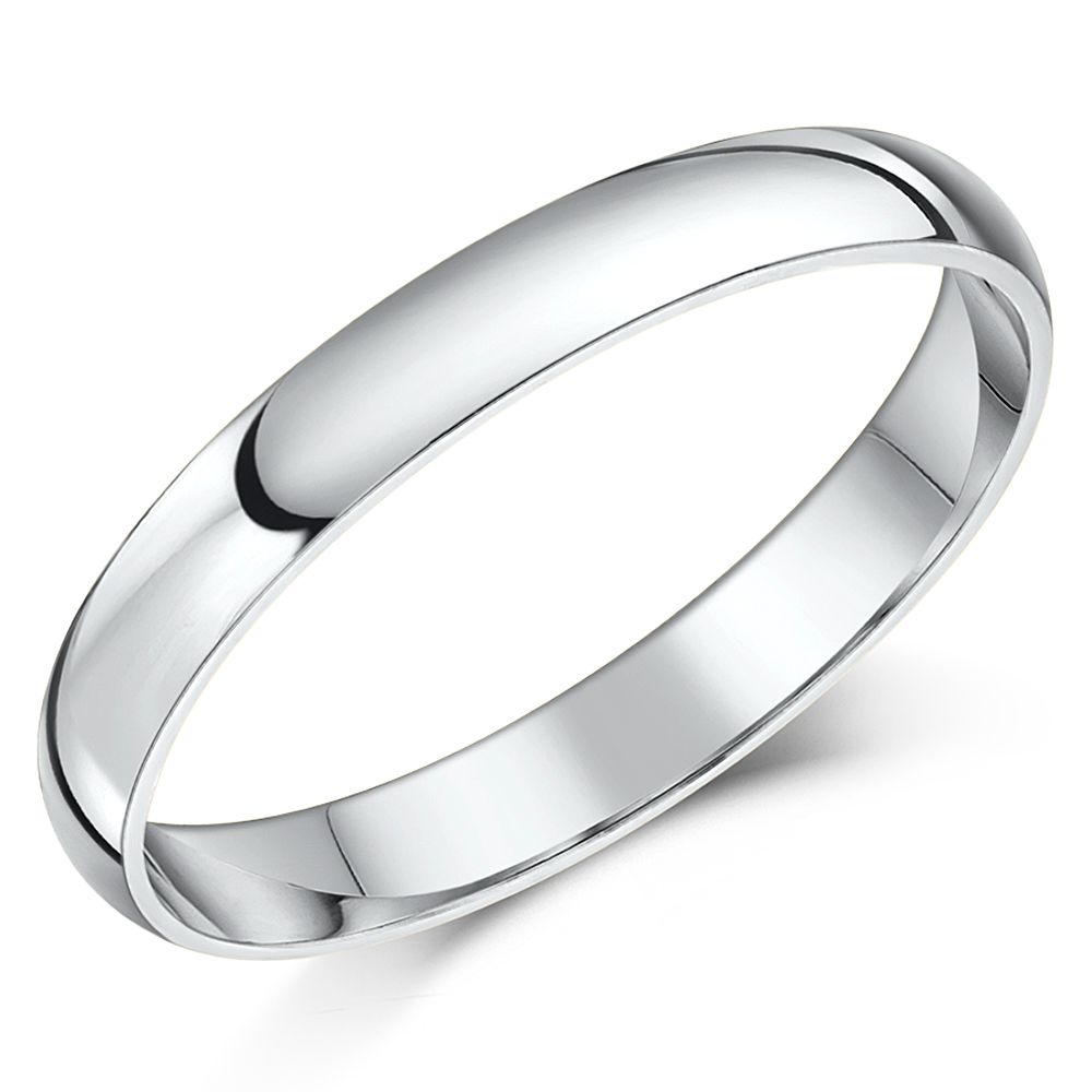 3mm Palladium 500 Heavy D Wedding Ring