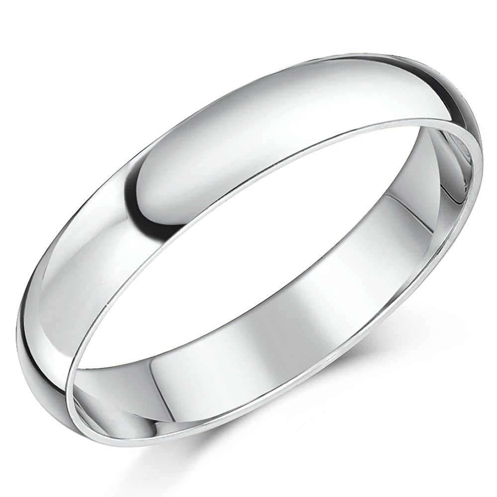 4mm Palladium 500 Heavy D Wedding Ring