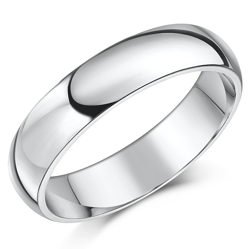 5mm Palladium 500 Light Court Wedding Ring