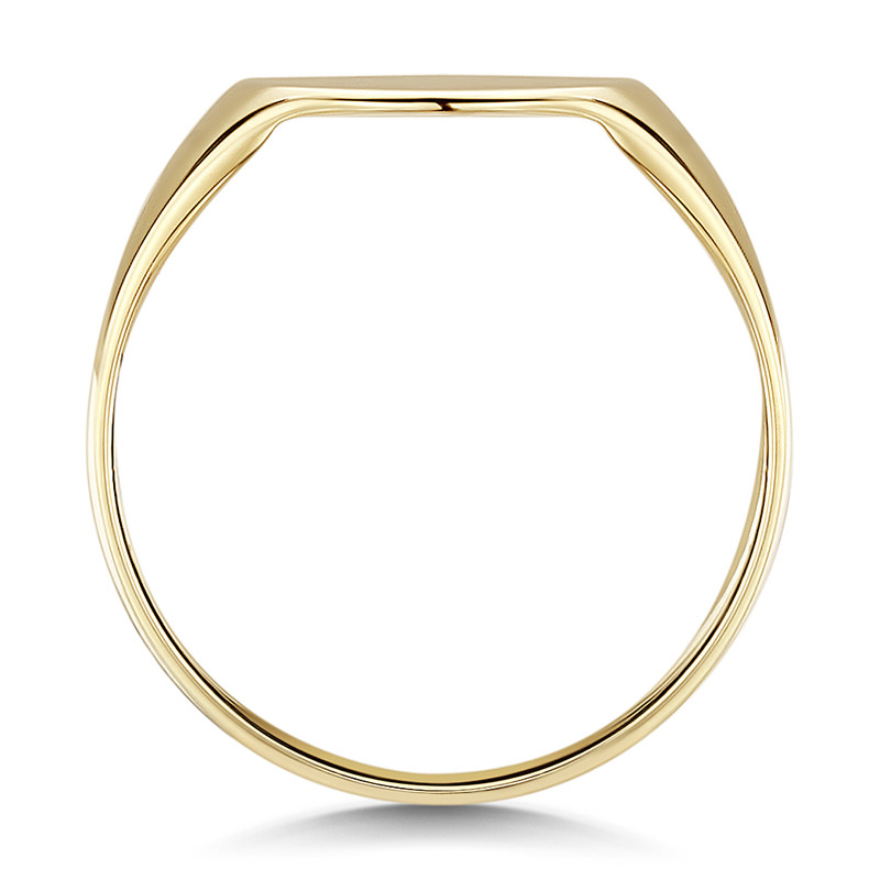 9ct Yellow Gold Light Weight Oval Shape Signet Ring - Image 2