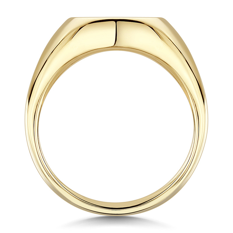 9ct Yellow Gold Extra Heavy Weight Oval Shape Signet Ring - Image 2