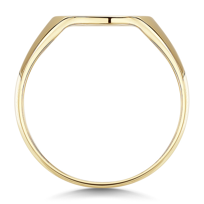 9ct Yellow Gold Medium Weight Cushion Shape Signet Ring - Image 2