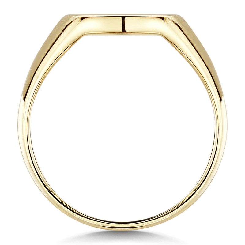 9ct Yellow Gold Heavy Weight Cushion Shape Signet Ring - Image 2
