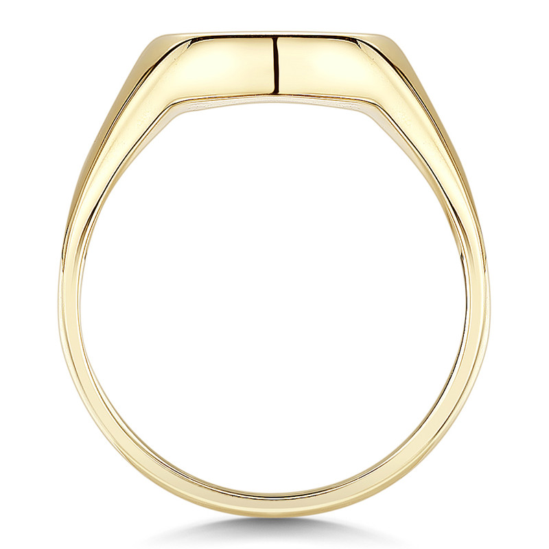 9ct Yellow Gold Extra Heavy Weight Cushion Shape Signet Ring - Image 2