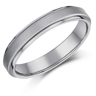 Titanium Brushed Center 4mm Ring