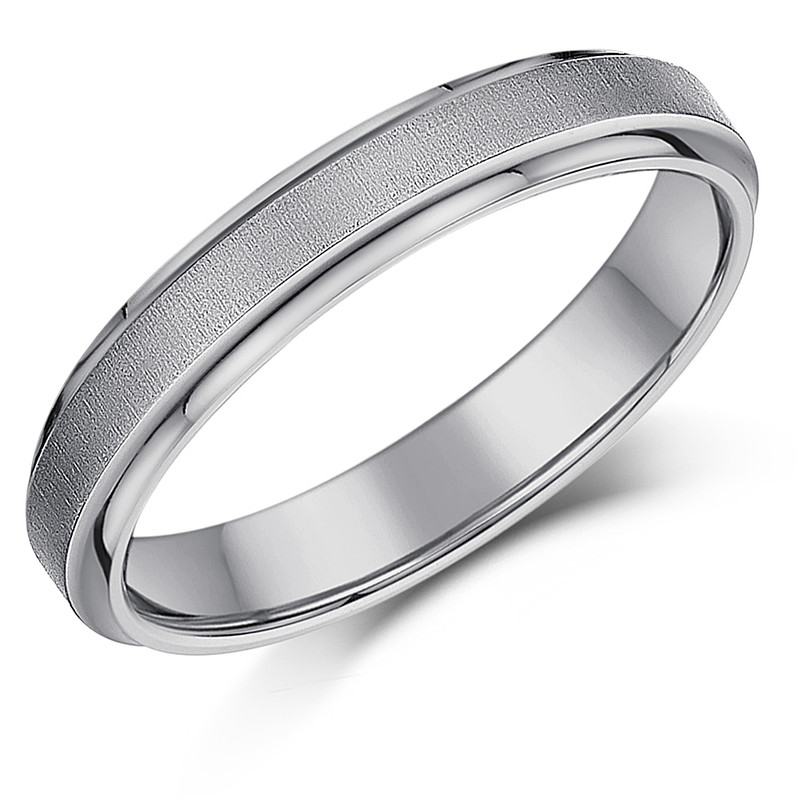 Titanium Brushed Center 4mm Ring