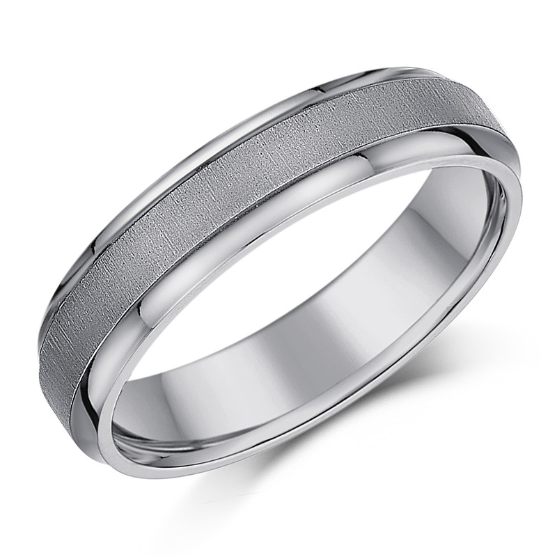 Titanium Brushed Center 5mm Ring