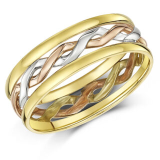 9ct Yellow Gold & Silver Celtic Ring