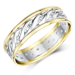 9ct White & Yellow Gold Celtic Ring