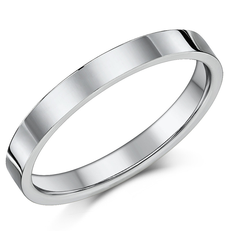 3mm Cobalt Flat Court Wedding Ring