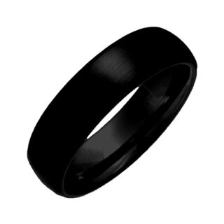 Titanium IP Black Court Matt 6mm Ring