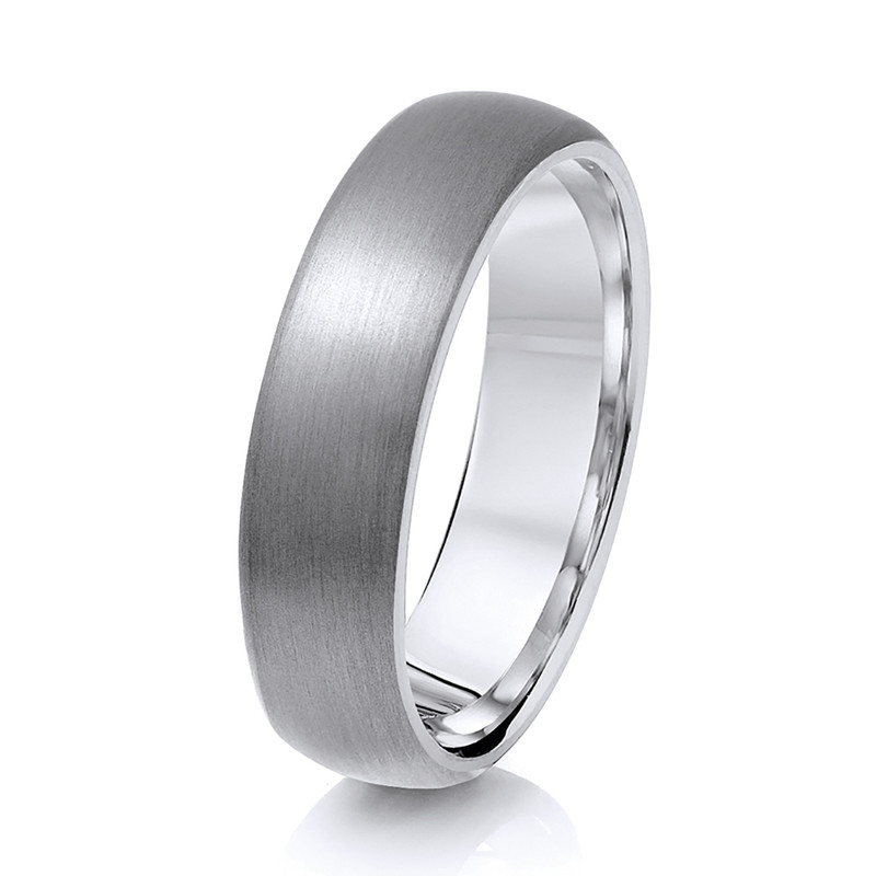Titanium Court Matt 6mm Ring