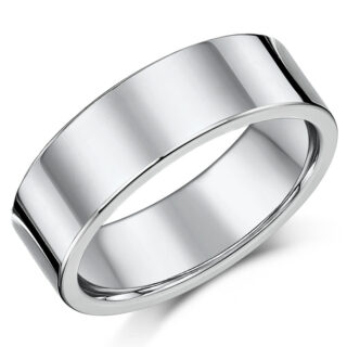 7mm Titanium Flat Court Wedding Ring